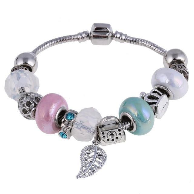Women's Decorative Bead and Charm Bracelet - Indigo-Temple