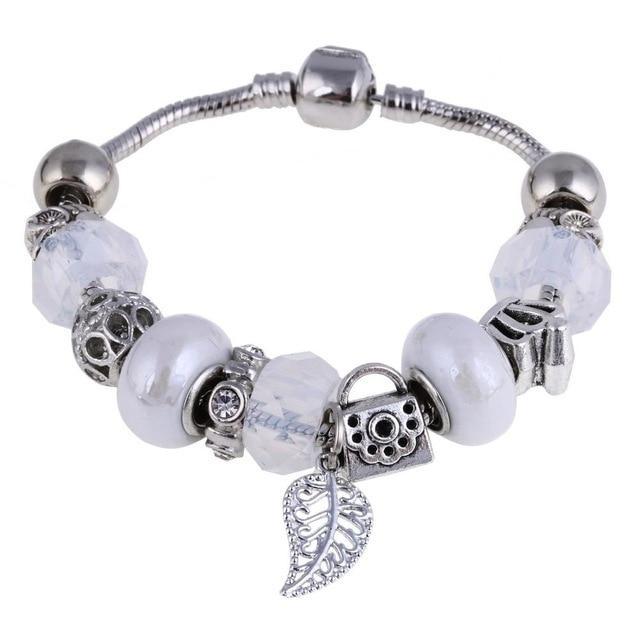 Women's Decorative Bead and Charm Bracelet - Indigo-Temple