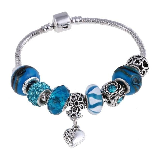Women's Decorative Bead and Charm Bracelet - Indigo-Temple