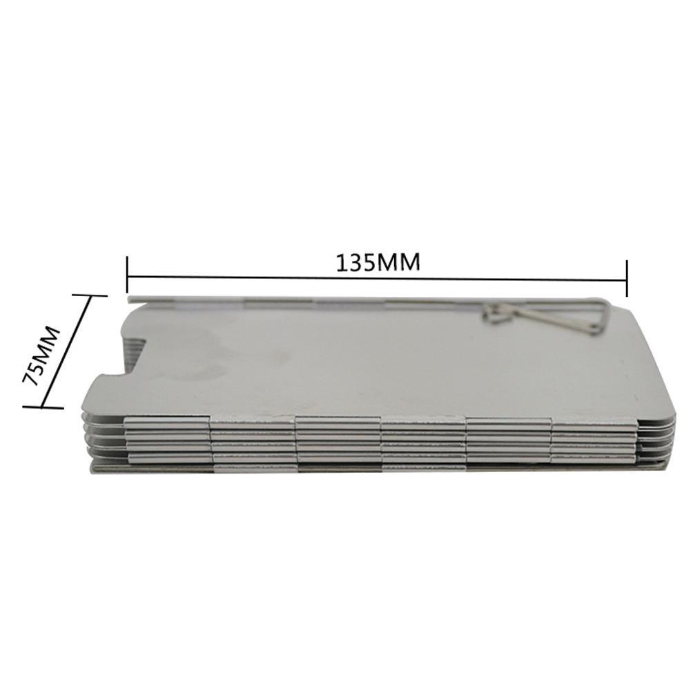 Strong Durable 9 Plates Foldable Stove Windshield - Indigo-Temple