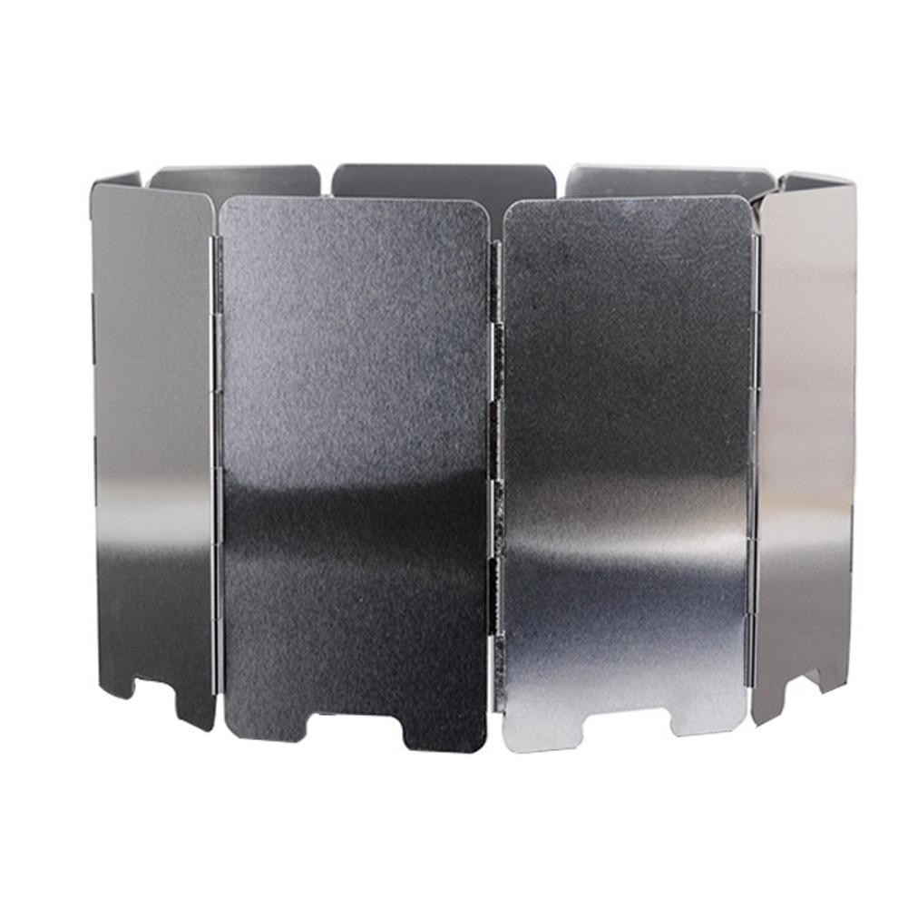 Strong Durable 9 Plates Foldable Stove Windshield - Indigo-Temple