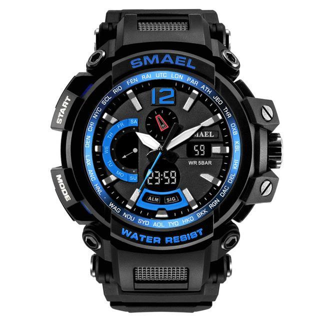 XI - 330 SMAEL™ Waterproof & Shockproof  Tactical Watch - Indigo-Temple