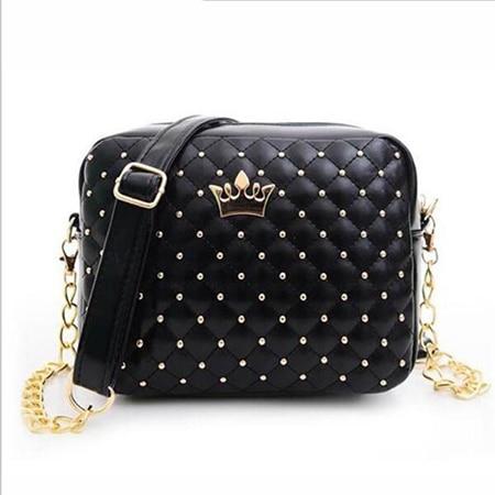 GoldCrown™ Studded Leather Purse - Indigo-Temple