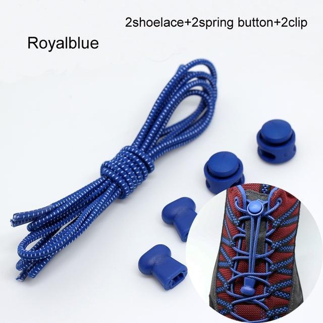 Elastic Locking Shoe Laces (2 sets) - Indigo-Temple