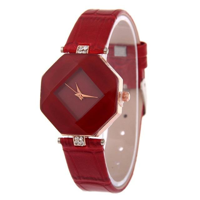 Glamorous Geometric Gem-Cut Women's Watch - Indigo-Temple