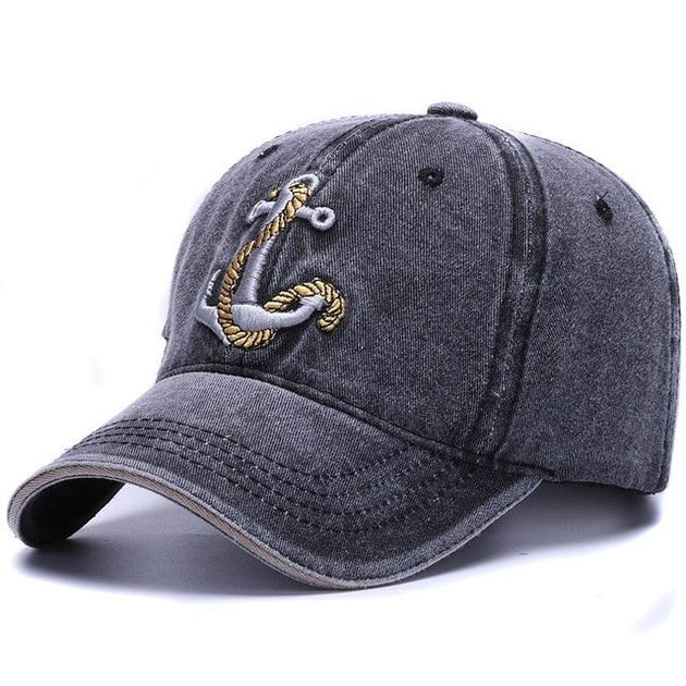 HATLANDER™ Vintage-Washed Nautical Unisex Cap - Indigo-Temple