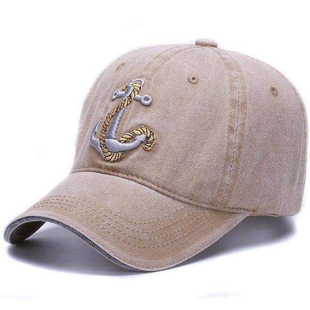 HATLANDER™ Vintage-Washed Nautical Unisex Cap - Indigo-Temple