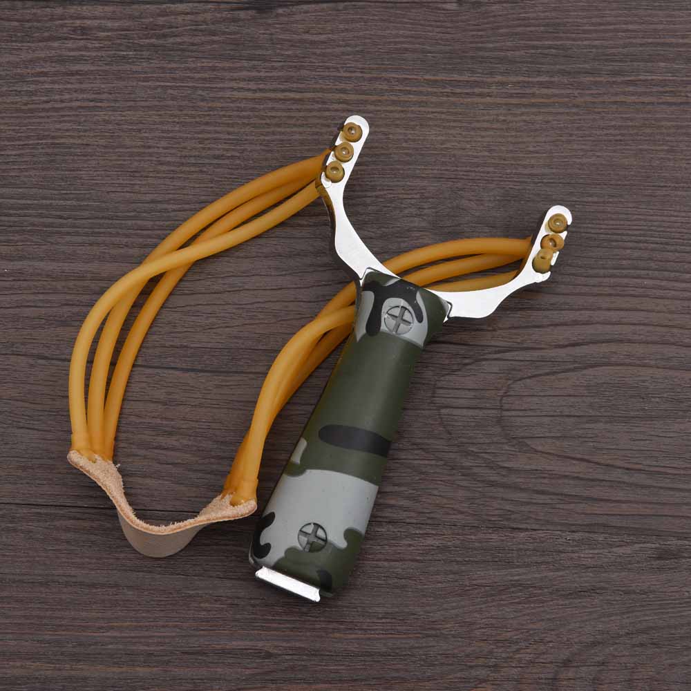 Powerful Aluminum Alloy Slingshot+ additional rubber band - Indigo-Temple