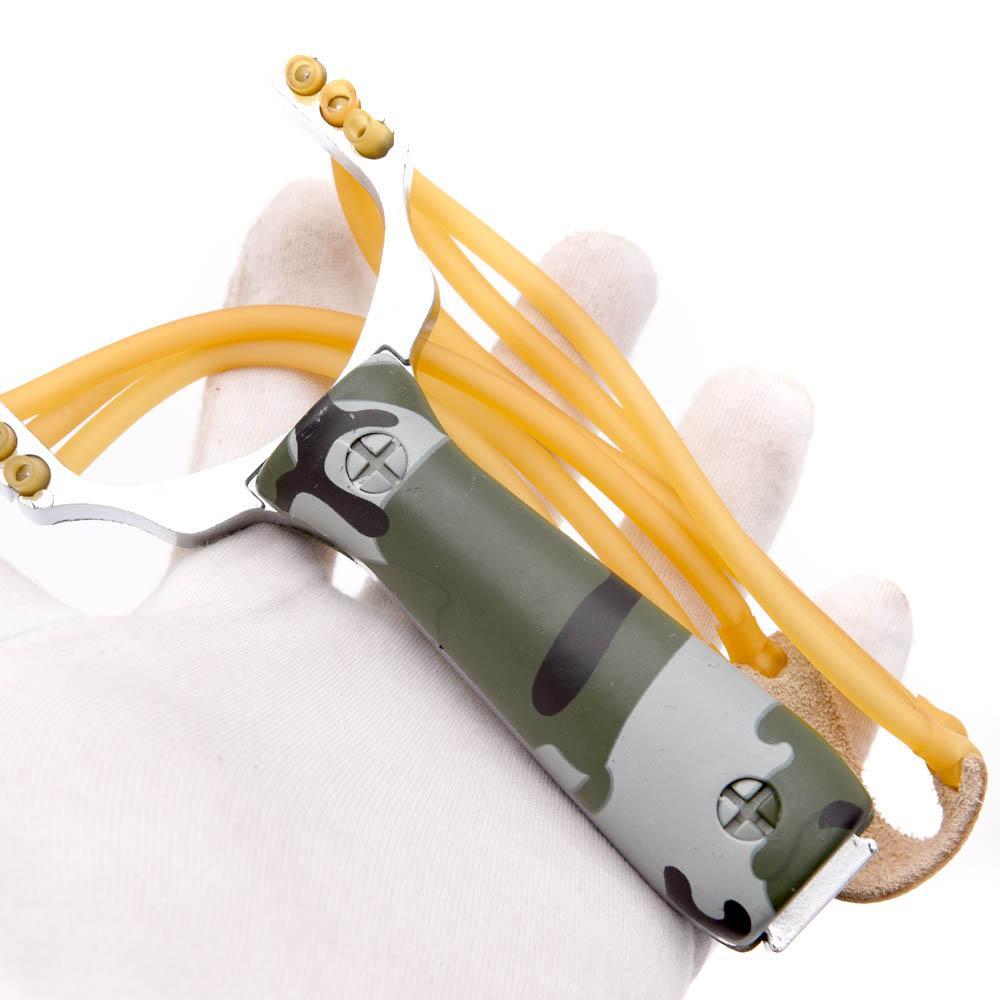 Powerful Aluminum Alloy Slingshot+ additional rubber band - Indigo-Temple
