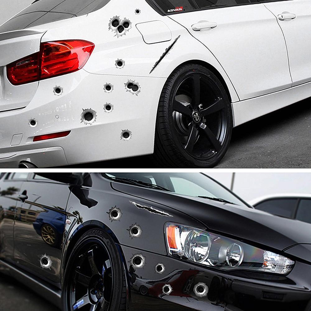 Realistic 3D Car Bullet Hole Stickers - Indigo-Temple