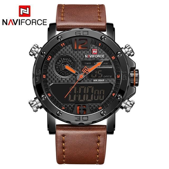 NAVIFORCE Saturn™ Tactical Water Resistant Analog & Digital Hand Watch - Indigo-Temple