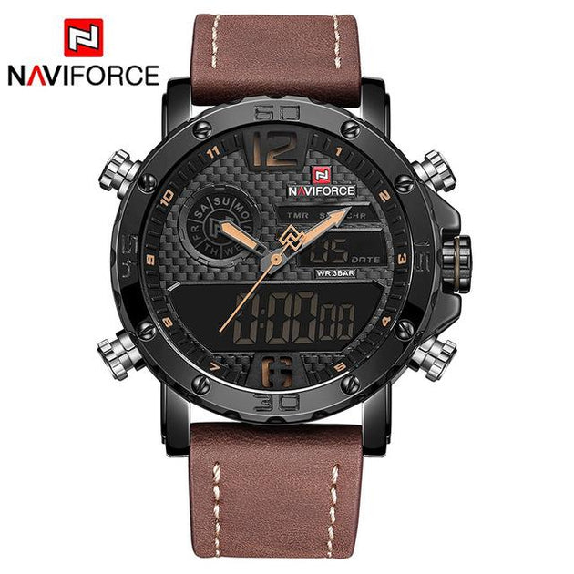 NAVIFORCE Saturn™ Tactical Water Resistant Analog & Digital Hand Watch - Indigo-Temple