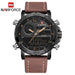 NAVIFORCE Saturn™ Tactical Water Resistant Analog & Digital Hand Watch - Indigo-Temple