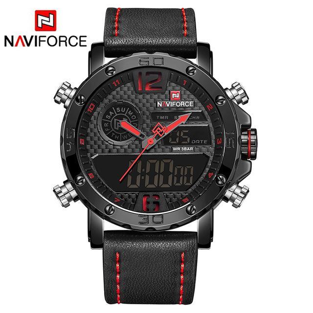 NAVIFORCE Saturn™ Tactical Water Resistant Analog & Digital Hand Watch - Indigo-Temple