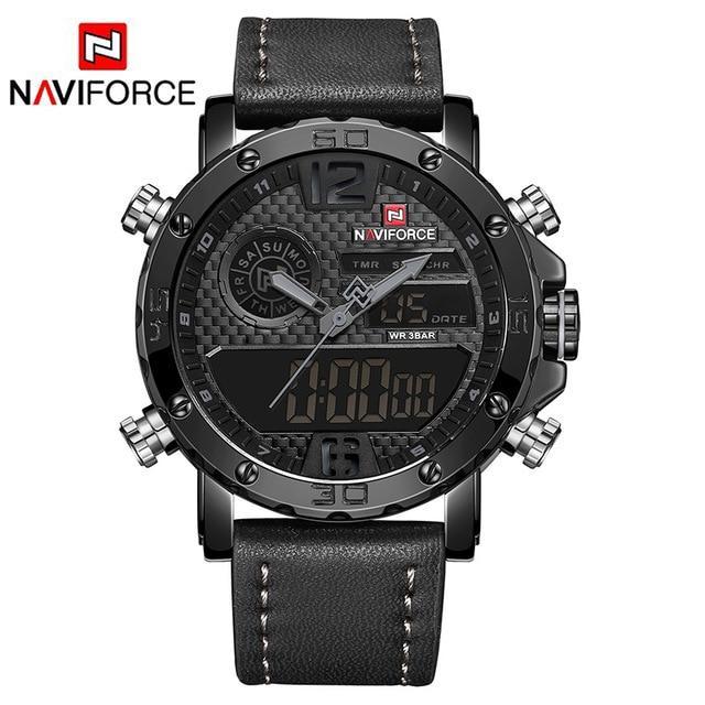 NAVIFORCE Saturn™ Tactical Water Resistant Analog & Digital Hand Watch - Indigo-Temple