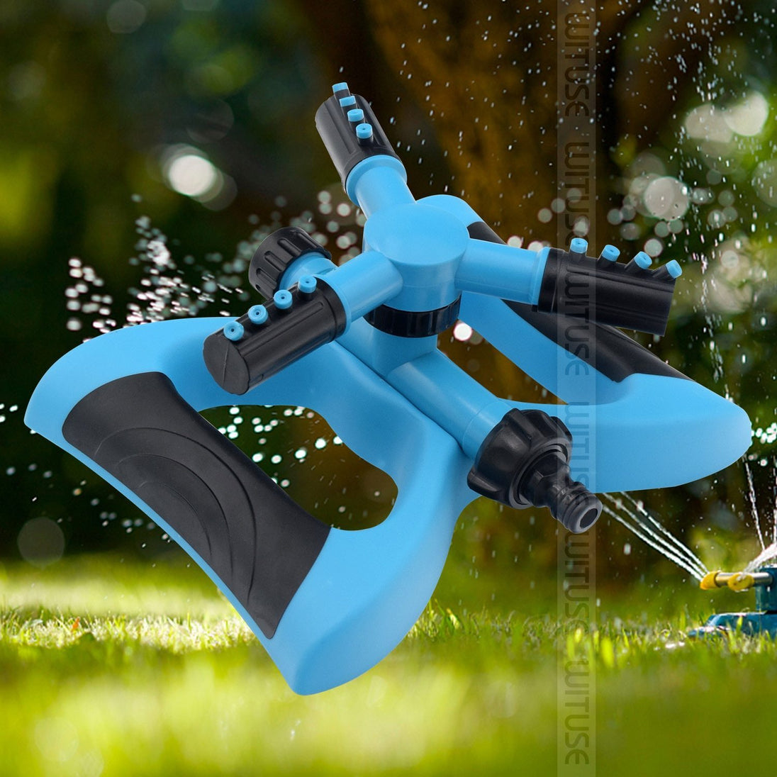 360° Auto-Rotating Adjustable Lawn Sprinkler - Indigo-Temple