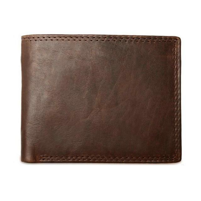 GENODERN™ Classic Bi-Fold Genuine Leather Wallet - Indigo-Temple