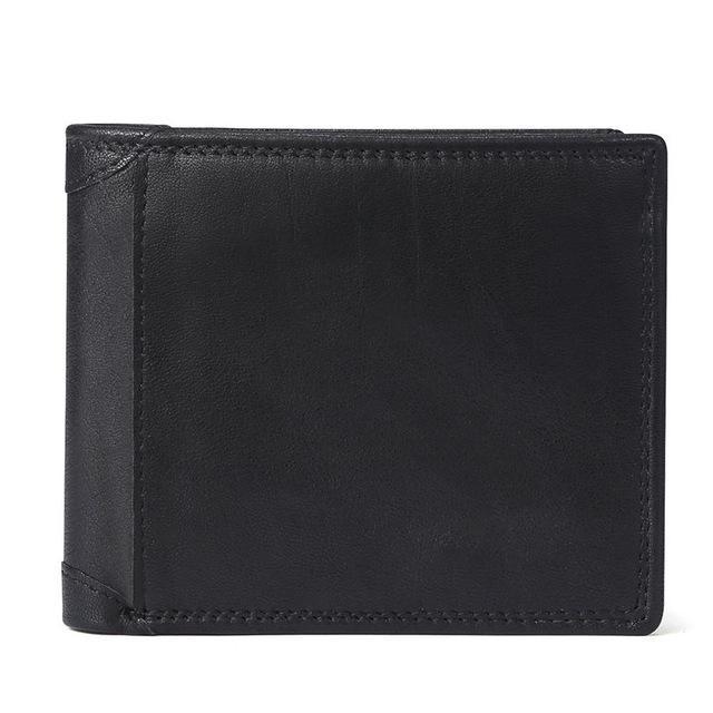 GENODERN™ Classic Bi-Fold Genuine Leather Wallet - Indigo-Temple