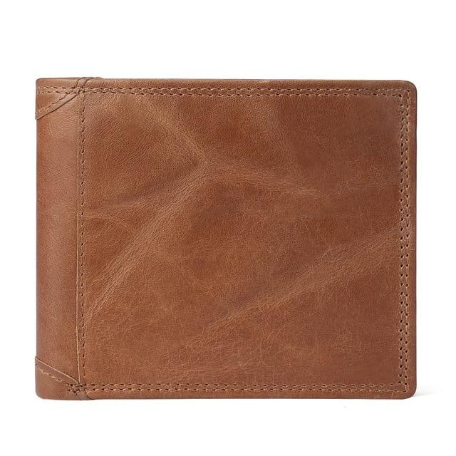 GENODERN™ Classic Bi-Fold Genuine Leather Wallet - Indigo-Temple