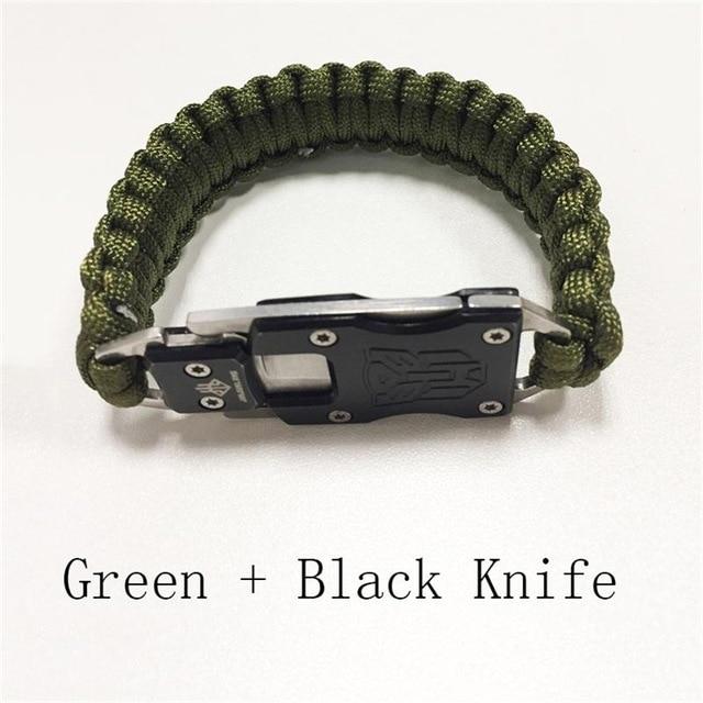 Paracord Survival knife  Bracelet - Indigo-Temple
