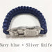 Paracord Survival knife  Bracelet - Indigo-Temple