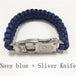 Paracord Survival knife  Bracelet - Indigo-Temple