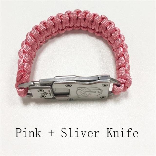 Paracord Survival knife  Bracelet - Indigo-Temple