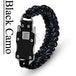 Paracord Survival knife  Bracelet - Indigo-Temple