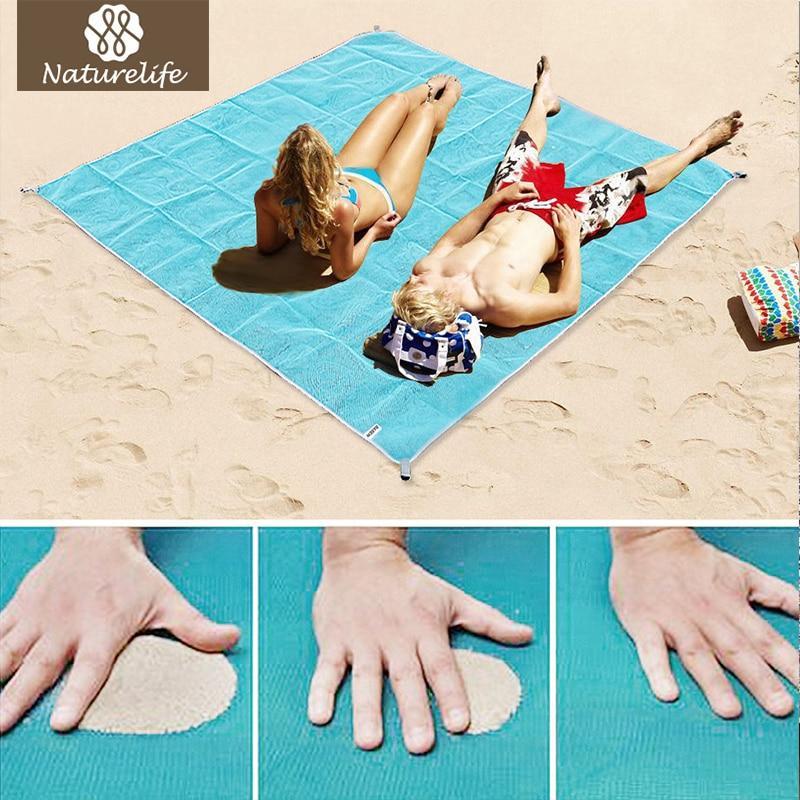 SAND-FREE Dual-Layer Beach Blanket - Indigo-Temple