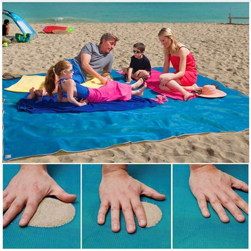 SAND-FREE Dual-Layer Beach Blanket - Indigo-Temple