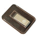Genuine Leather Wallet with Money-Clip - Indigo-Temple