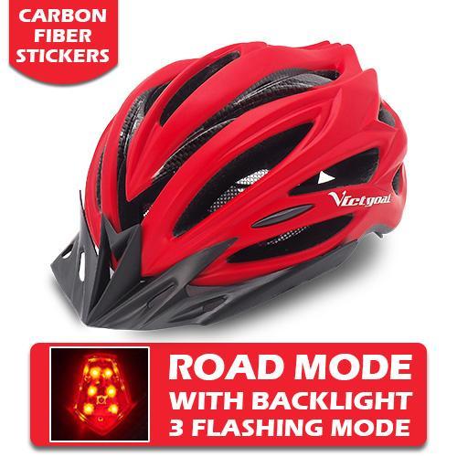 Pro Bicycle Helmets With LED Back Light - Indigo-Temple