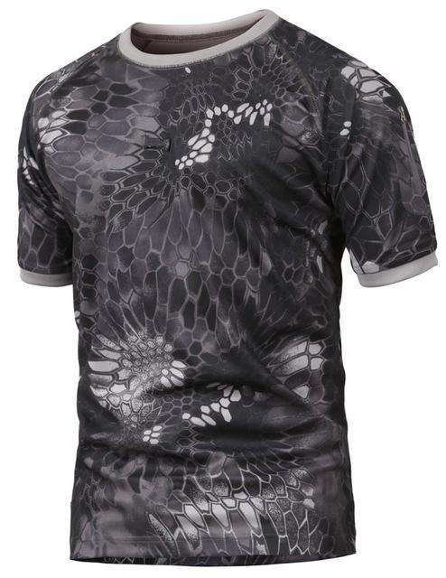 Summer Army  Breathable Camo Military T-Shirt - Indigo-Temple