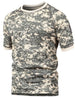 Summer Army  Breathable Camo Military T-Shirt - Indigo-Temple