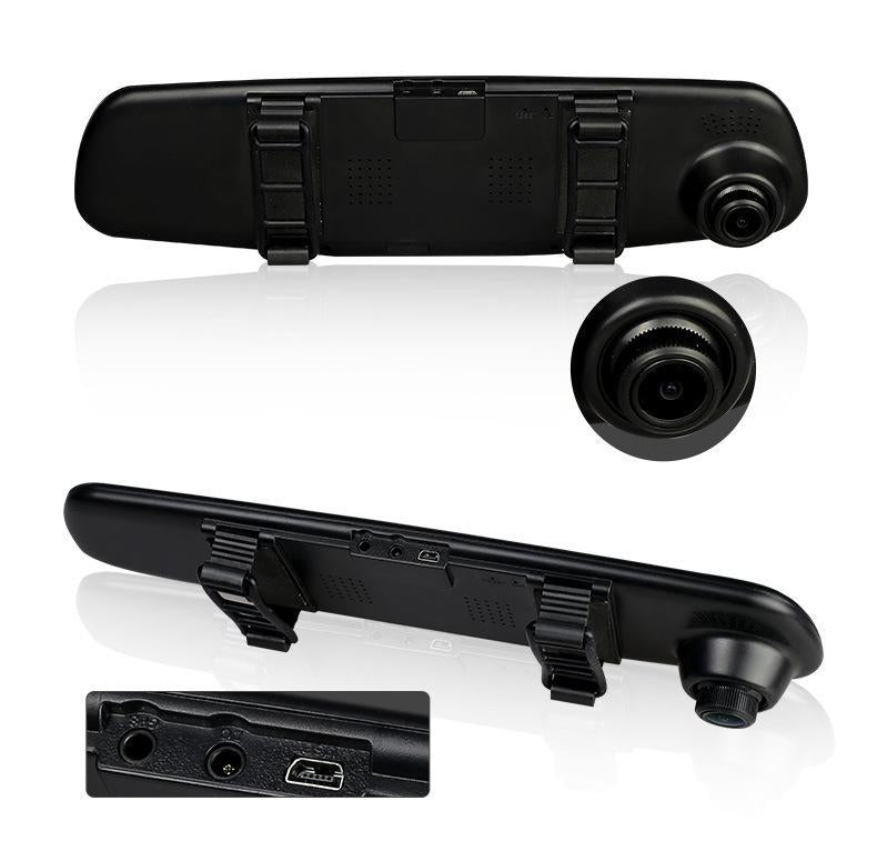 HD Mirror Cam - 1080P With 4.3" Digital Screen Car DVR - Indigo-Temple