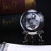 3D Laser-Engraved Decorative Crystal Globe - Indigo-Temple