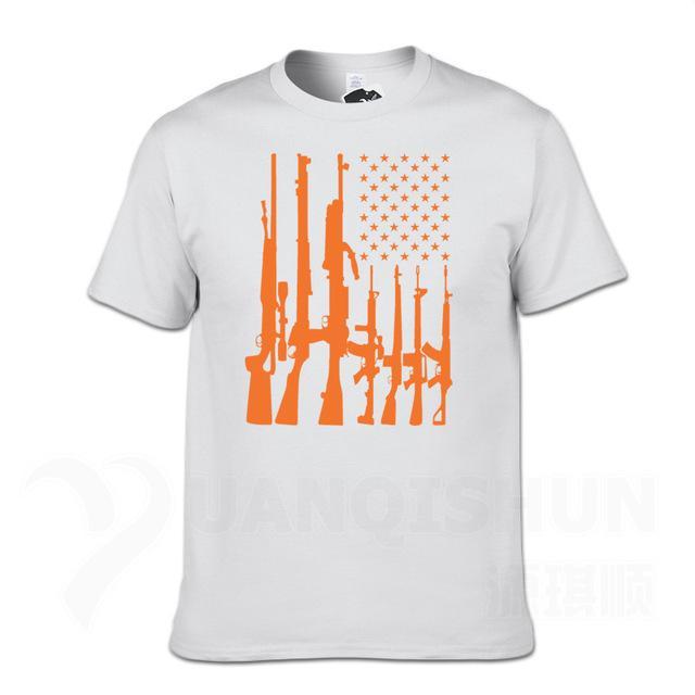 Second Amendment US Flag T-Shirt - Indigo-Temple