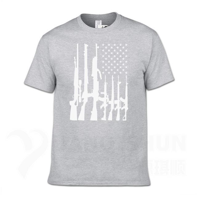 Second Amendment US Flag T-Shirt - Indigo-Temple