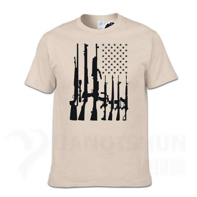 Second Amendment US Flag T-Shirt - Indigo-Temple