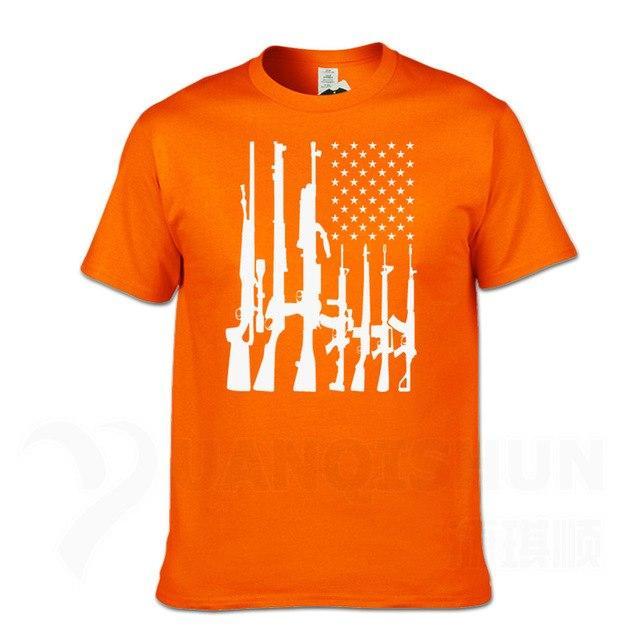 Second Amendment US Flag T-Shirt - Indigo-Temple