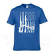 Second Amendment US Flag T-Shirt - Indigo-Temple