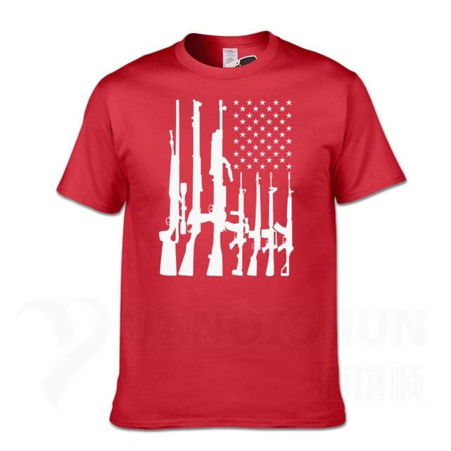Second Amendment US Flag T-Shirt - Indigo-Temple