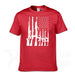 Second Amendment US Flag T-Shirt - Indigo-Temple