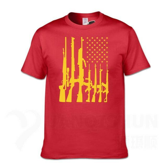 Second Amendment US Flag T-Shirt - Indigo-Temple