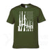 Second Amendment US Flag T-Shirt - Indigo-Temple