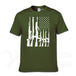 Second Amendment US Flag T-Shirt - Indigo-Temple