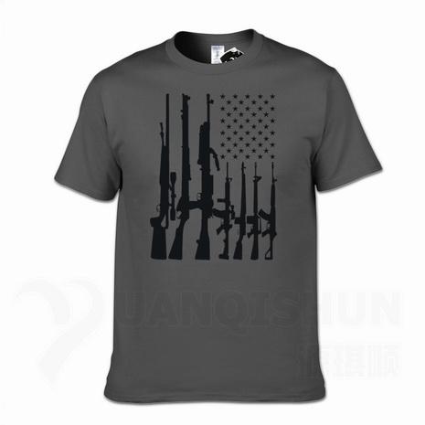 Second Amendment US Flag T-Shirt - Indigo-Temple