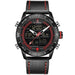 NAVIFORCE Jupiter™ Tactical Water Resistant Analog & Digital Hand Watch - Indigo-Temple