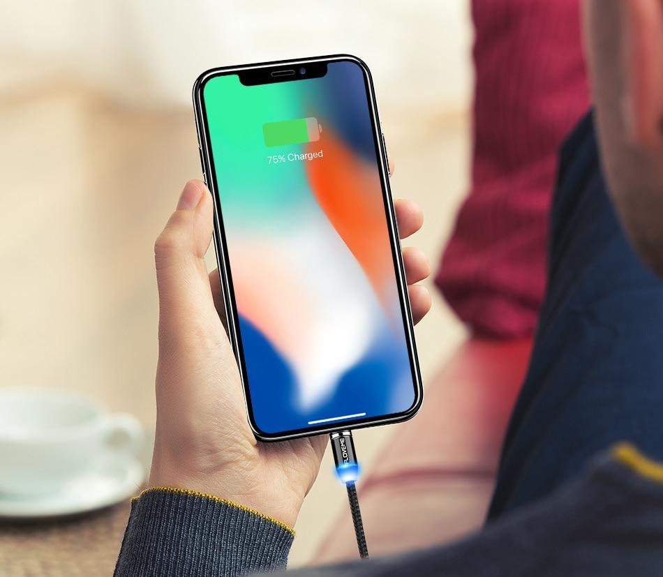 3A Magnetic High-Speed Charging Cable - Indigo-Temple