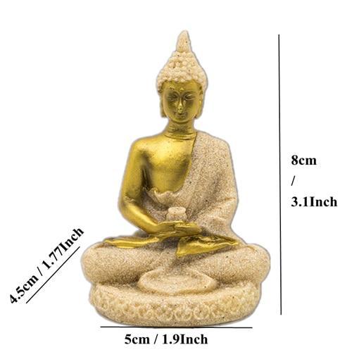 Meditating Buddha Sandstone Statue (Various Styles) - Indigo-Temple